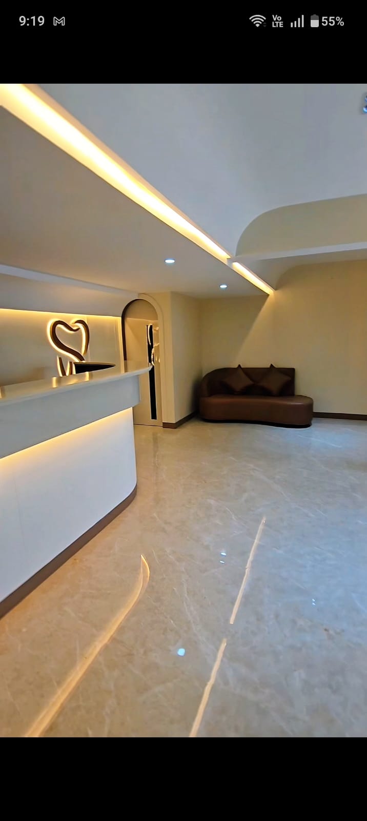 Reception seating area